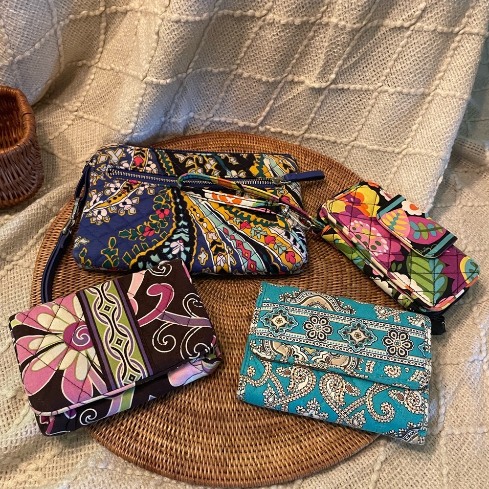 Bundle of Vera wallets and clutch